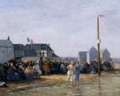 尤金 布丹 : Trouville, Bathing Hour
